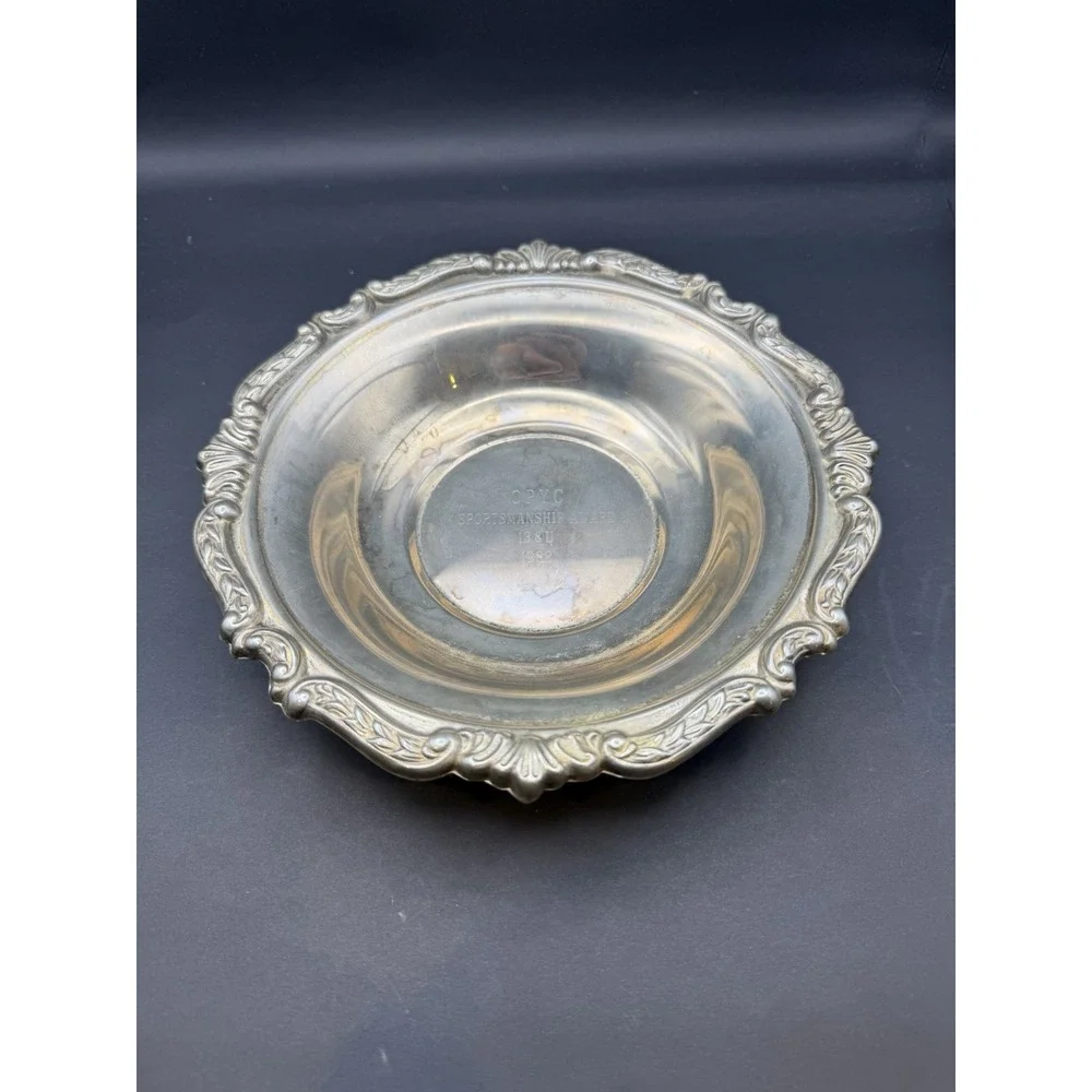 Vintage Sheridan Silverplate Bowl O.P.Y.C. Sportsmanship Award 1982 Engraved